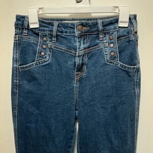 Rock & Roll Cowgirl Medium Blue trouser Jeans sz 28w 30L